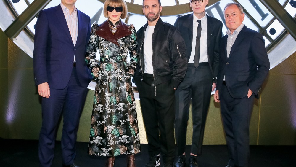 Max Hollein, Anna Wintour, Nicolas Ghesquière, Andrew Bolton and Michael Burke.