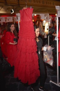 Backstage at The 16th Annual Red Dress Collection Fashion Show.
