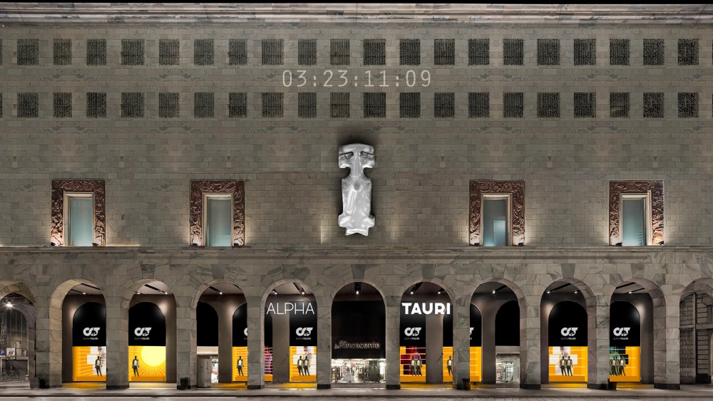 Red Bull's Alpha Tauri took over the Rinascente department store.