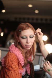 Backstage at Anna Sui RTW Fall 2020