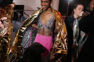 Backstage at Area RTW Fall 2020