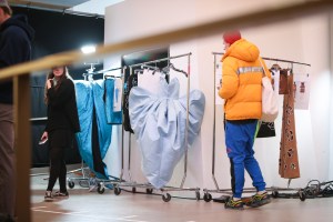 Backstage at Area RTW Fall 2020