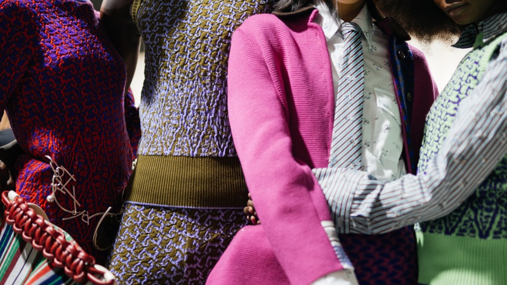 Backstage at Kenneth Ize RTW Fall 2020