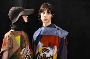 Backstage at Kenzo RTW Fall 2020