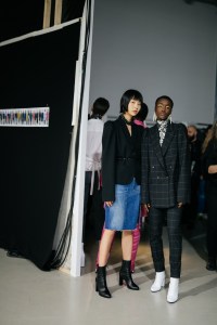 Backstage at Lutz Huelle RTW Fall 2020