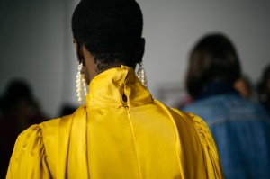 Backstage at Lutz Huelle RTW Fall 2020