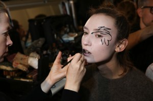 Backstage at Yohji Yamamoto RTW Fall 2020