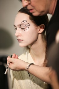 Backstage at Yohji Yamamoto RTW Fall 2020