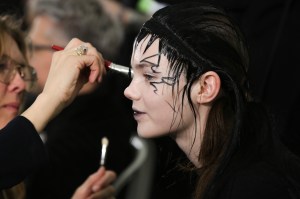 Backstage at Yohji Yamamoto RTW Fall 2020