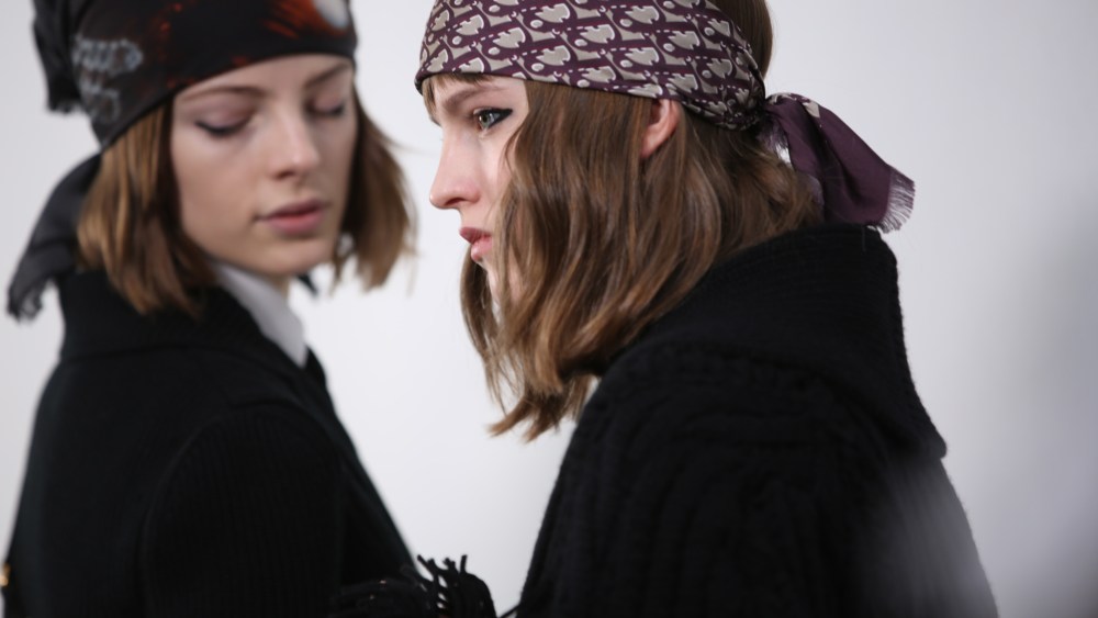 Backstage at Dior RTW Fall 2020