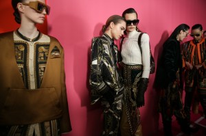 Backstage at Balmain RTW Fall 2020