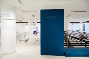 An auxiliary drywall used to display designs by Dries van Noten on sale for $75.