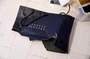 A ripped bag on the floor of Barneys this week.