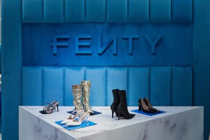 The Fenty pop up at Bergdorf Goodman's.