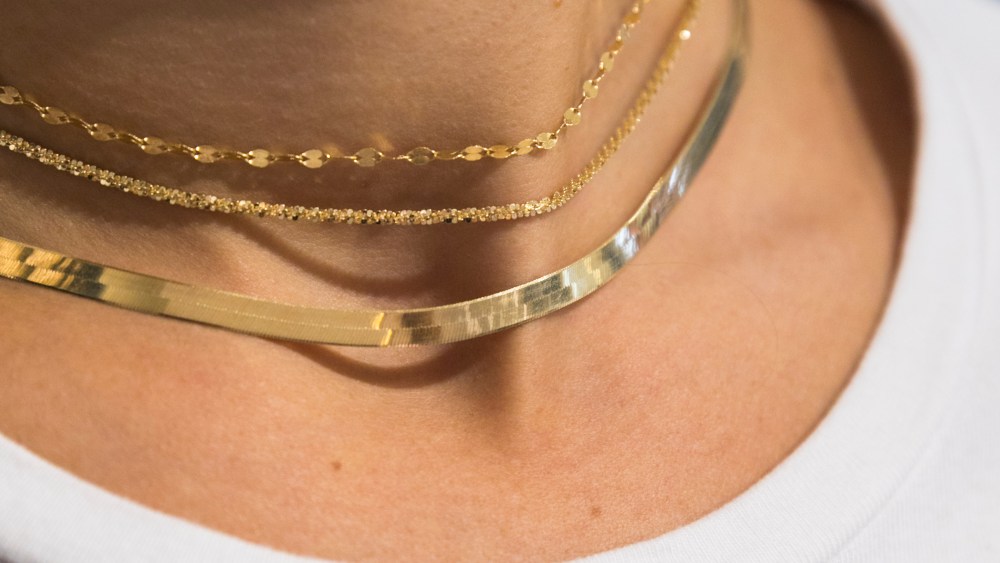 Lil Milan's Boys Tears, Stardust and Goldie necklaces.