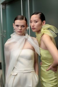 Backstage at Brandon Maxwell RTW Fall 2020