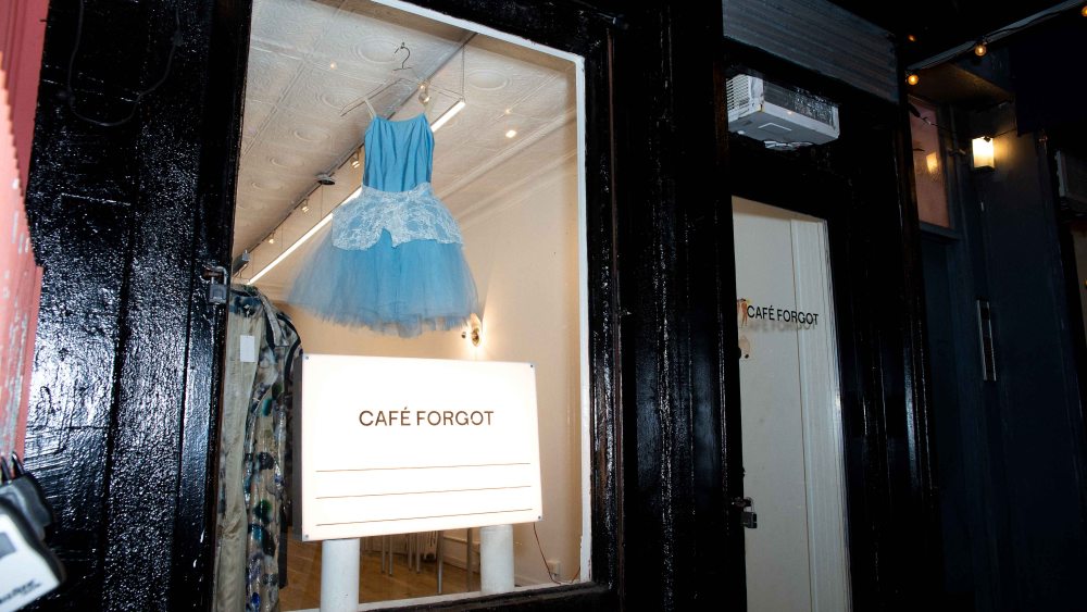 Café Forgot's East Village store, currently closed during COVID-19 lockdown.