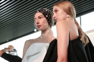 Backstage at Carolina Herrera RTW Fall 2020