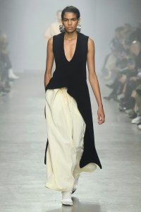 Model on the catwalk