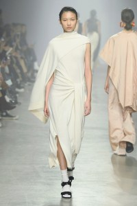 Model on the catwalk