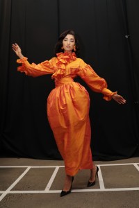 Backstage at Christopher John Rogers RTW Fall 2020