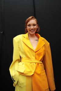 Backstage at Christopher John Rogers RTW Fall 2020