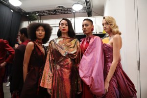 Backstage at Christopher John Rogers RTW Fall 2020