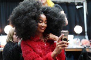 Backstage at Christopher John Rogers RTW Fall 2020