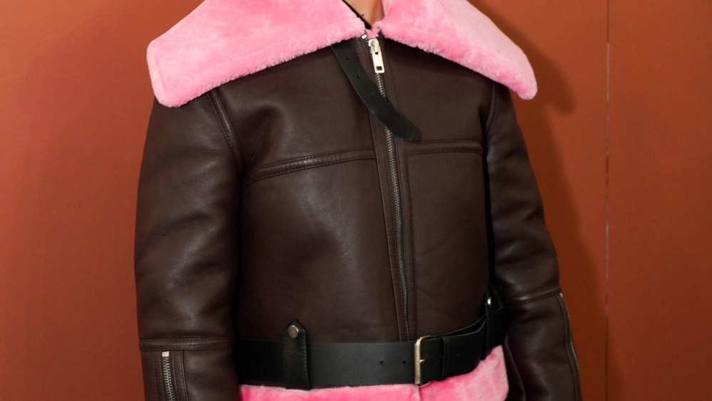 A shearling bomber from Walter Baker.