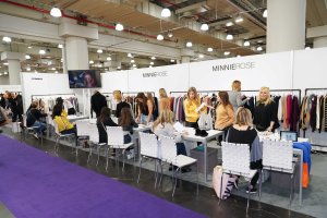 Minnie RoseÕs booth was busy with retailers.