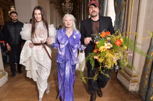 Bella Hadid, Vivienne Westwood and Andreas Kronthaler