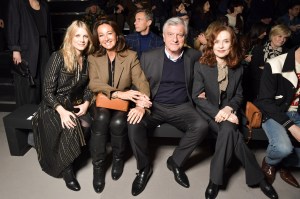 Mélanie Laurent, Sidney Toledano, Isabelle Huppert and guest in the front row