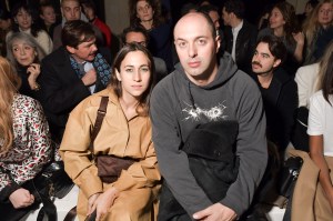 Delfina Delettrez Fendi and Nico Vascellari in the front row