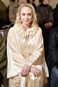 Gwendoline Christie in the front row