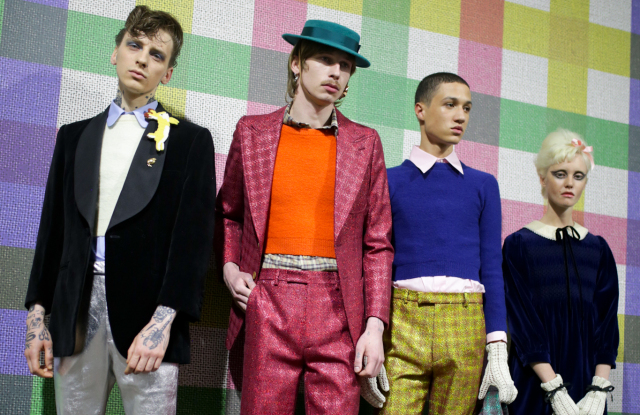 Backstage at Gucci Men's Fall 2020