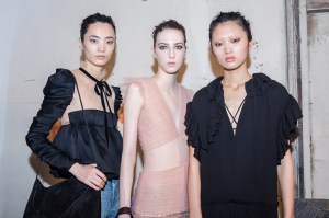 Backstage at Khaite RTW Fall 2020