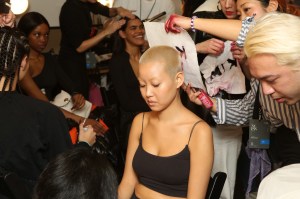 Backstage at Kim Shui RTW Fall 2020