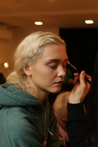 Backstage at Kim Shui RTW Fall 2020