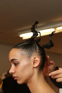 Backstage at Kim Shui RTW Fall 2020