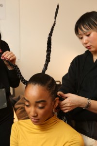 Backstage at Kim Shui RTW Fall 2020