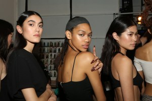 Backstage at Kim Shui RTW Fall 2020