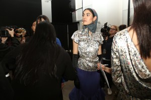 Backstage at Kim Shui RTW Fall 2020