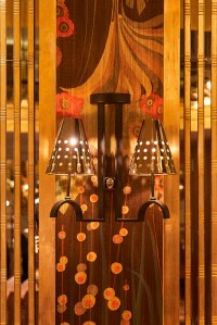 A faux marquetry panel at Le Boeuf sur le Toit in Paris.