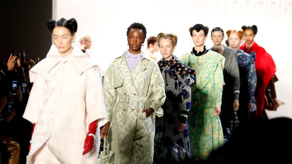 NEW YORK, NEW YORK - FEBRUARY 06: Models walk the runway for Fashion Hong Kong during New York Fashion Week: The Shows at Gallery I at Spring Studios on February 06, 2020 in New York City. (Photo by John Lamparski/Getty Images for NYFW: The Shows)