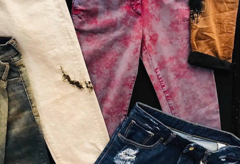 Denim suppliers use laser technology to make creative textures and dye effects displayed at Sourcing at Magic in Las Vegas.