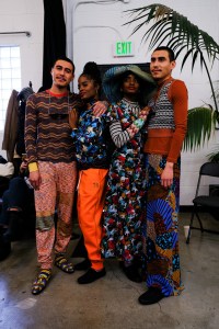 Backstage at Missoni RTW Fall 2020.