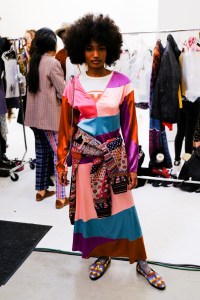 Backstage at Missoni RTW Fall 2020.