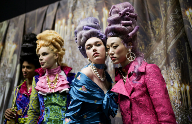 Backstage at Moschino RTW Fall 2020