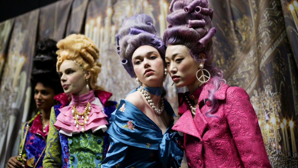 Backstage at Moschino RTW Fall 2020