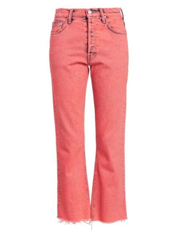 Celebrate Valentine’s Day in style with these colored and embellished denim pieces featuring bright reds, heart prints and more.